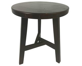 Dark Wood Stool with Three Legs