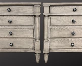 Two Durham Solid Wood Bedside Chests with 3 Drawers - Made in Canada