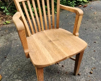 Vintage oak office chair. Stripped and ready to finish.