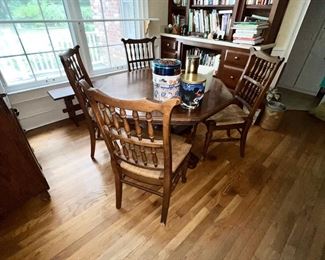 Ladder back chairs and table