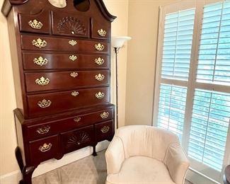 Highboy and chair