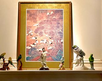 Asian picture bird figurines