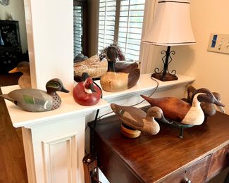 Vintage signed duck decoys