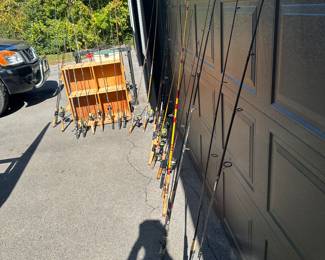 Over 60 fishing rods! 
