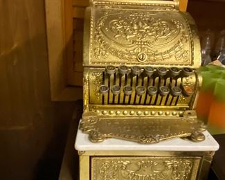 Brass Vintage National Cash register