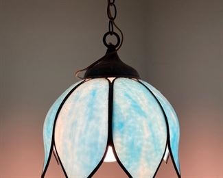 Blue Pendant Tulip Lamp