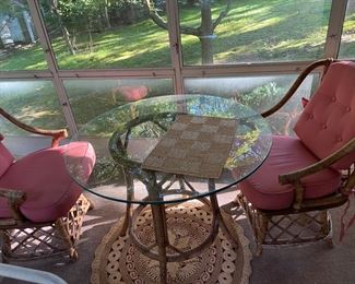 Swivel Chairs and Table