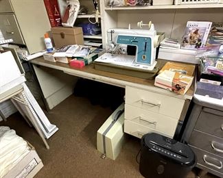 Our client is a talented seamstress who operated a drapery-making business. There are supplies for all types of textile art.