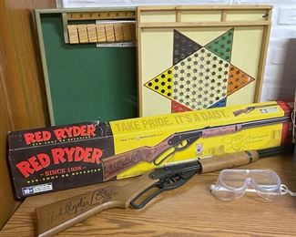 Genuine Red Ryder BB Gun...along with safety glasses so you don't put your eye out!