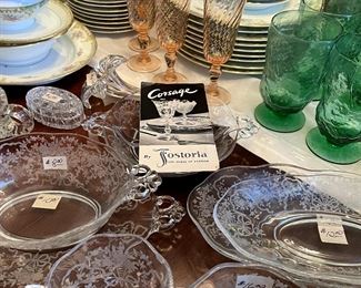 Many Fostoria pieces