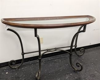 Glass and Iron Console