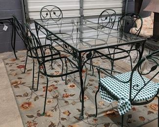 Wrought Iron Outdoor Dining Set