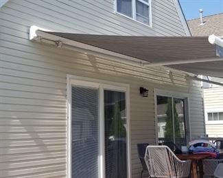 Awning with remote is 10' x 20'. 