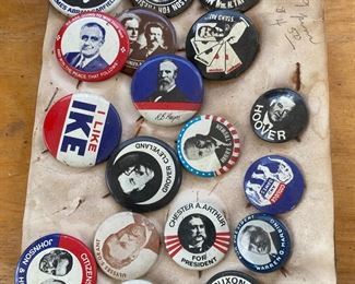 Antique and vintage political pins