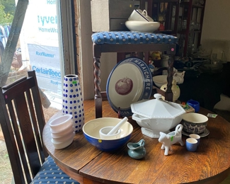 Antique oak table and chairs