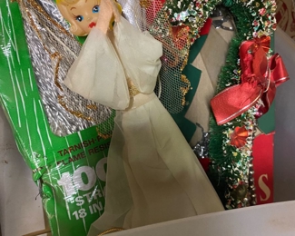 Vintage Christmas decor, Vintage Tree Tinsel