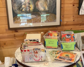 Vintage ephemera and posters and art