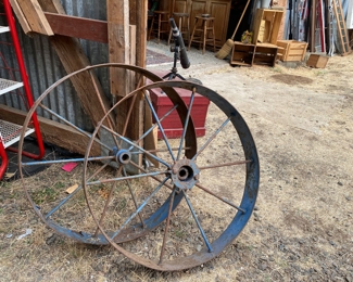 Antique tractor wheels
