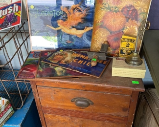 Vintage fruit crate labels