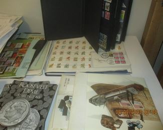 stamp and a few coin collections