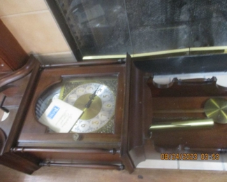 Several vintage clocks