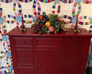 Red sideboard