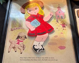 Mary had a little lamb vintage puzzle