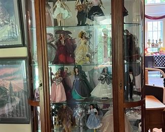 Curio China cabinet
Collection of collectible Barbie’s