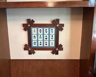 Fancy frame and felt material art people w unusual hats