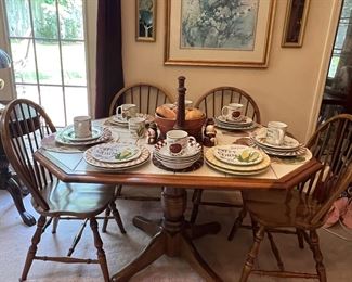 Ceramic tile top table and chairs