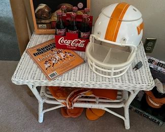 UT helmet server
Wicker coffee table