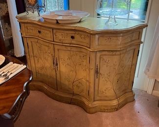 Painted and stenciled sideboard