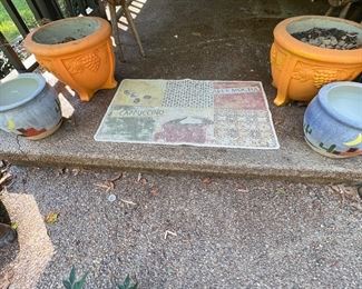 Large pottery pots