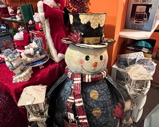 Large metal snowman