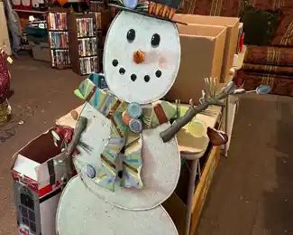 Large metal snowman