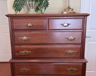 Cherry wood tall dresser