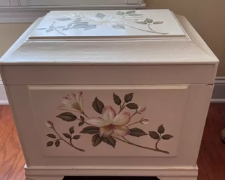 Small hand painted storage chest