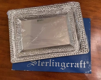 Sterlingcraft silver plated serving platters (new in box)