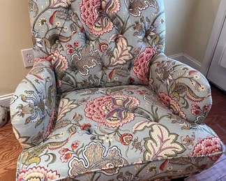 Pier 1 linen upholstered chair