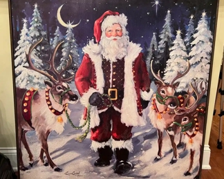 Large holiday wall art on canvas