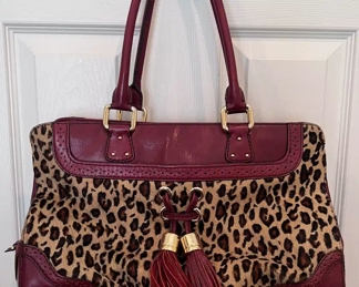 Antonio Melani leather and faux fur handbag