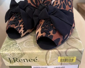 J. Renee leopard print slides
