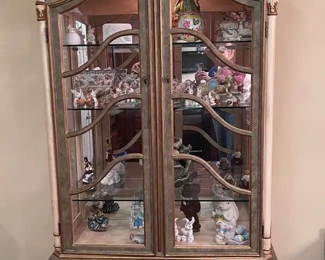 Hand painted curio cabinet