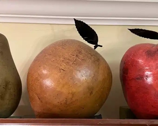 Large wood fruit decor