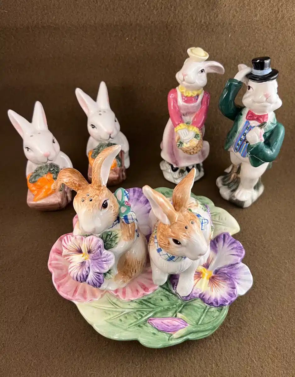 Some of the Fitz and Floyd bunny collection 