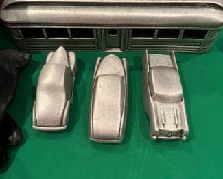 Vintage/Retro , Cast Aluminum and Bronze Diner and Cars