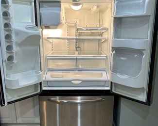 Stainless steel Maytag refrigerator/freezer with automatic ice maker. All features working great!