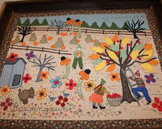 Grannyount (Ruby Yount from Lufkin) "October"- Rural America folk art