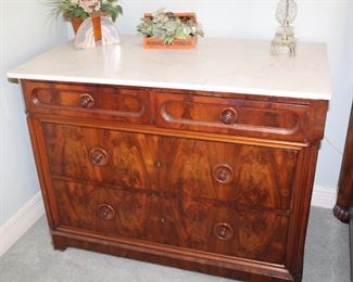 maybe the oldest pice in the house...mid-1800's 2/2 drawer chest, marble top