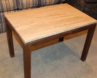 simple coffee/lamp table with Italian marble top